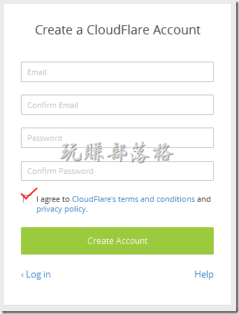 註冊你的CloudFlare帳號 